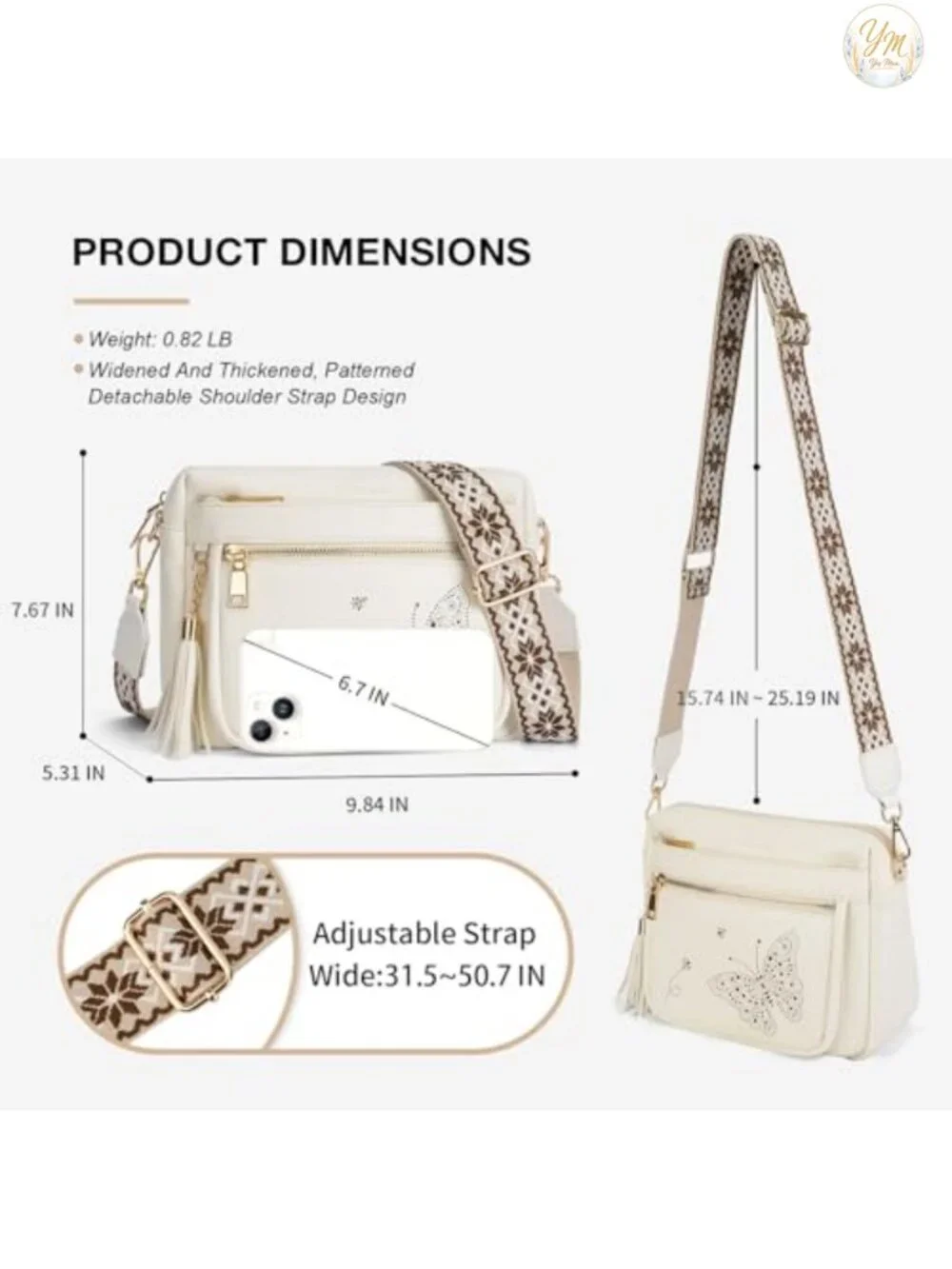 Vegan Leather Crossbody Bag Women Trendy Purse Shoulder Handbag Quilted